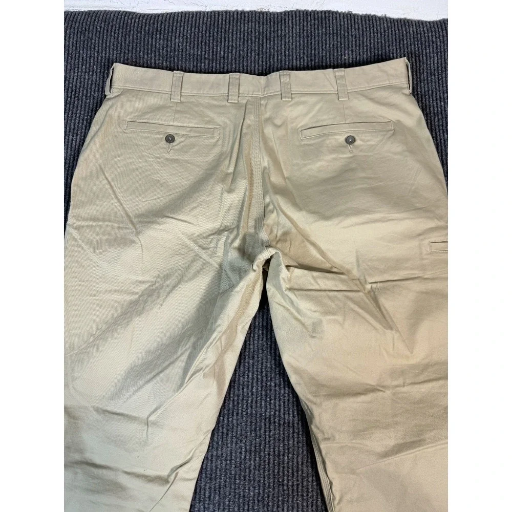 Duluth Trading Co Flex Ballroom Khakis Pants Mens 40x32 Tan Chino Trim Fit Work